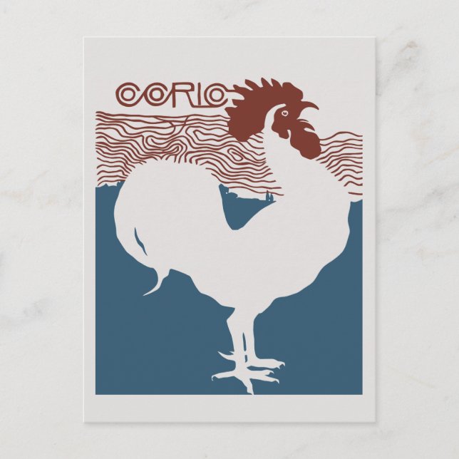 Magashölje för Retro-vektor art nouveau Fransk Vykort (Framsida)