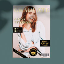 Magasin omslag 2 foton svart studenten guld