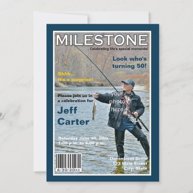 Magasinhölje Födelsedagsfest inbjudan (Framsida)