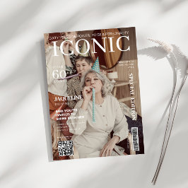 Magasinhölje qr-kod 60:e Födelsedagsfesten Inbjudningar