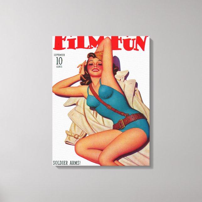 Magasinomslag 10 för Roligt av film Canvastryck (Framsida)