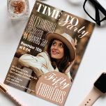 Magasinomslag 50 Födelsedagsfest inbjudan<br><div class="desc">Magazine Cover themed födelsedagsfest inbjudan under 50-årsbash. Få firande att gå i stil med trendiget. Offert: 50 och Fabulous ingår. Foto,  namn,  tillfälle,  datum,  tid,  plats,  osa skall vara personlig. Elegant stil,  mest färg under hösten,  men kan vara lämpligt för alla säsonger. Utformningen kan anpassas ytterligare med redigeringsdesignen verktyg.</div>