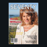 Magasinomslag 70 Födelsedagsfest inbjudan<br><div class="desc">Magazine stil 70:e födelsedagsfest inbjudan,  med titeln 70 och spektakulärt! Lägg till ett eget foto som försättsbild och redigera informationen i det utrymme som finns. Klicka på "anpassa" om du vill ändra teckensnitt eller färg,  eller om du vill justera textplaceringen. Kontakta oss på funt-shirts@hotmail.com om du vill ha anpassningsbar.</div>