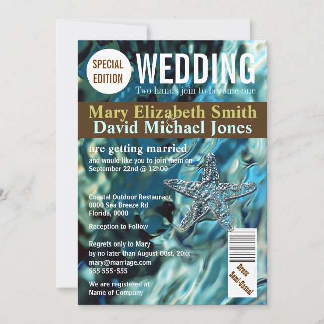 Magasinomslag | Blåsträdsstjärnor Inbjudningar (Framsida)