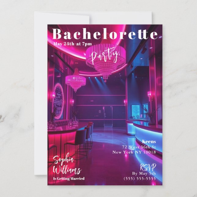 Magasinomslag för Bachelorette Party Inbjudningar (Framsida)