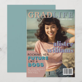 Magasinomslag Foto Studenten-meddelande Inbjudningar