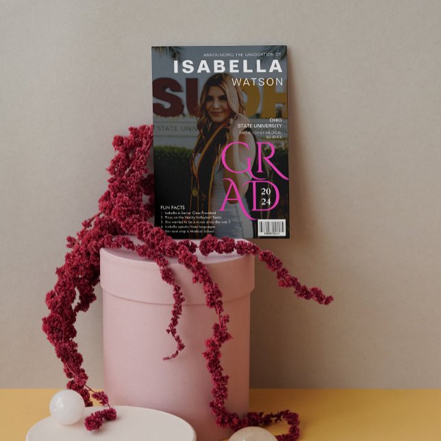Magasinomslag Foto Studenten-meddelande Inbjudningar (Magazine Cover Photo Graduation Announcement)
