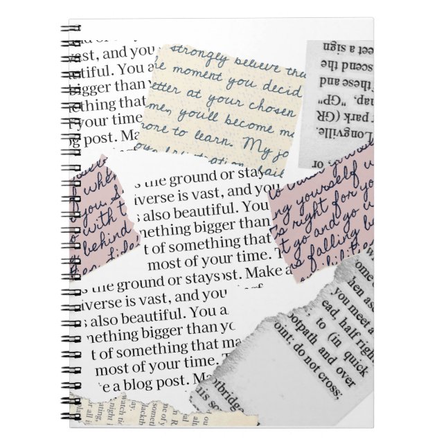 Magazine Aesthetic - Retro Editorial Stil Anteckningsbok (Framsidan)