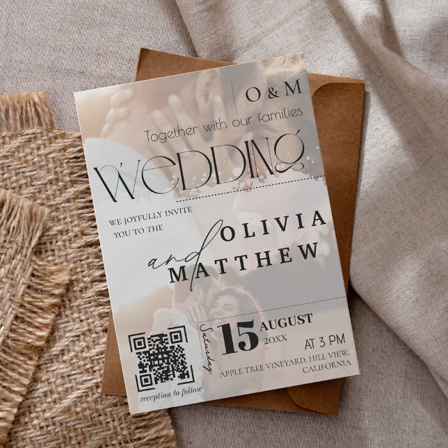 Magazine Cover 2 Photo Wedding  Inbjudningar (Skapare uppladdad)