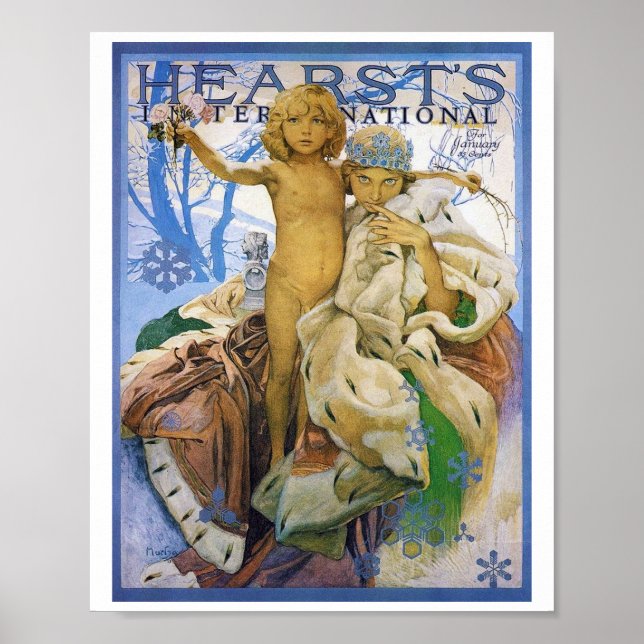 Magazine Cover, Alphonse Mucha Poster (Framsidan)