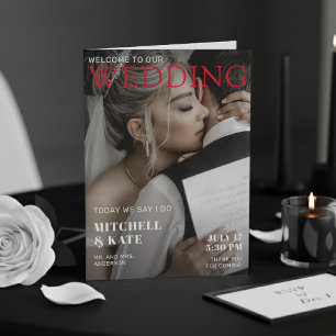 Magazine Cover Bröllop Program