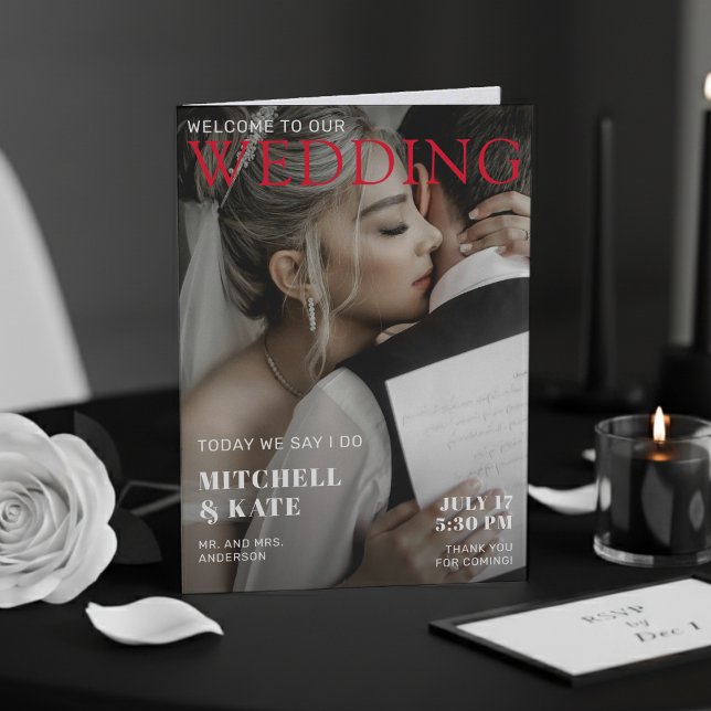 Magazine Cover Bröllop Program (Magazine Cover Wedding Program
)