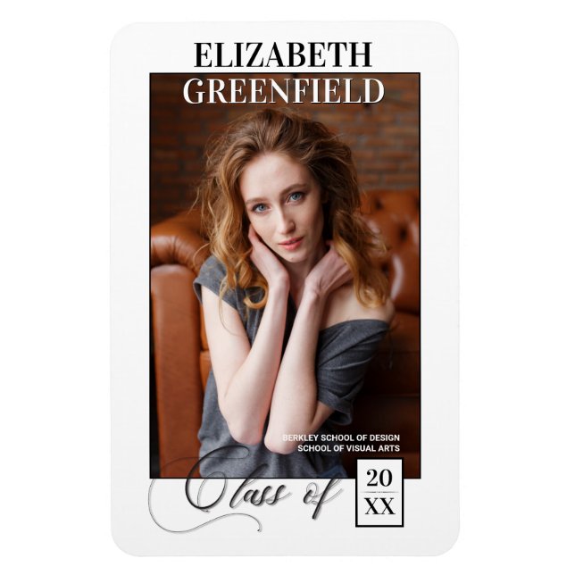 Magazine Cover Modern Studenten-meddelande Magnet (Vertikal)