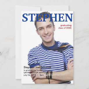 Magazine Cover Studenten-meddelande Inbjudningar