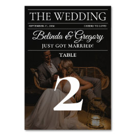 Magazine Editorial Newspaper Photos Bröllop Bordsnummer