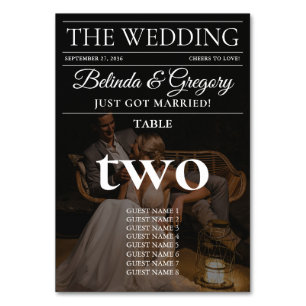 Magazine Editorial Newspaper Photos Bröllop Bordsnummer