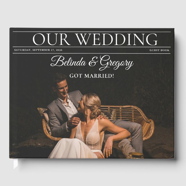 Magazine Editorial Newspaper Photos Bröllop Gästböcker (Framsida)