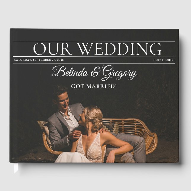 Magazine Editorial Newspaper Photos Bröllop Gästböcker (Framsida)