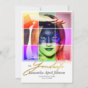 Magazine Pop Art Retro Modern Studenten Photo Inbjudningar