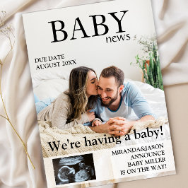 Magazine Sonogram Photo Gravid annons Inbjudningar