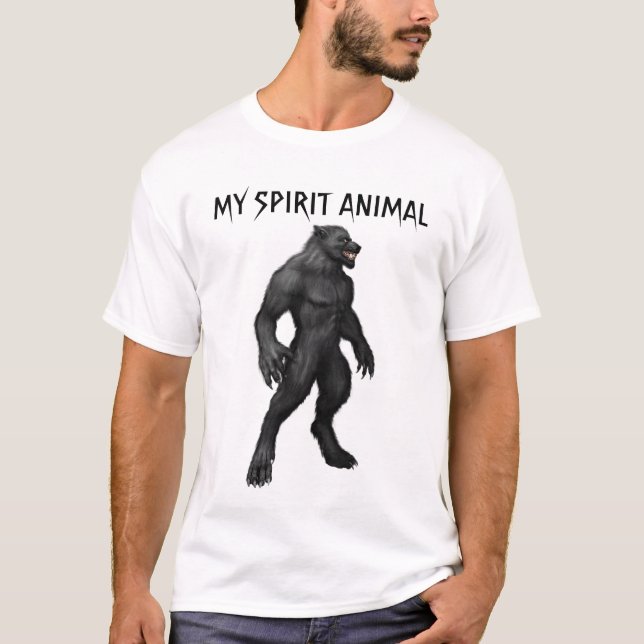 Magazine Spirit Animal Werevarloup garou T Shirt (Framsida)
