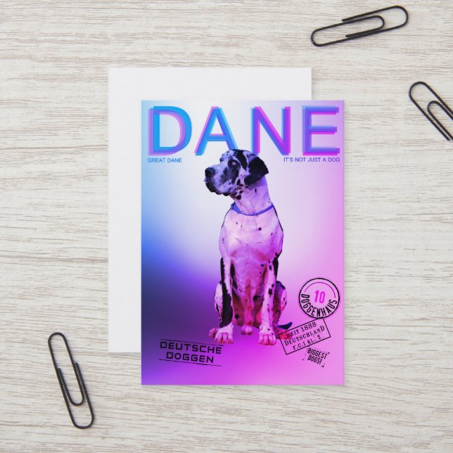 Magazine Stil Great dane Visitkort (Fram/Back In Situ)