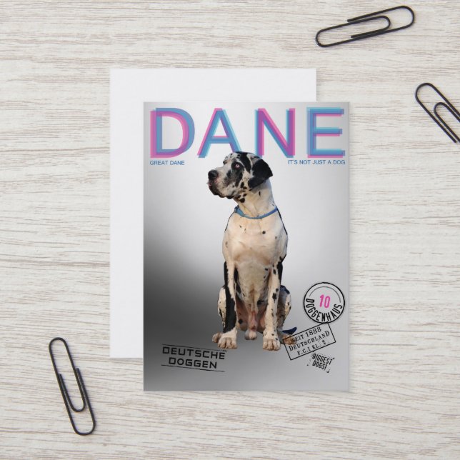 Magazine Stil Great dane Visitkort (Fram/Back In Situ)