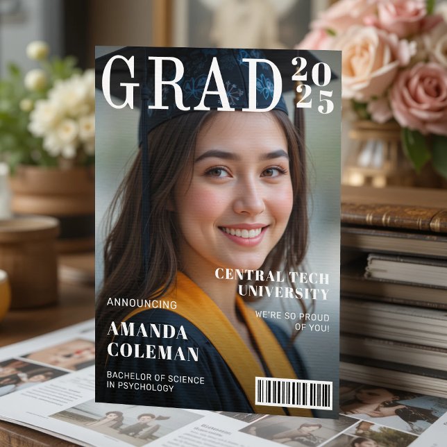 Magazinomslag, foto Studenten Meddelande (Magazine Cover Photo Graduation Announcement
)
