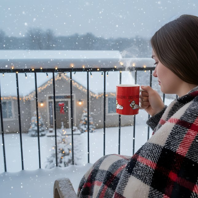 MagChillin' With My Snowmies Cute Snowman Winter  Kaffemugg (Skapare uppladdad)