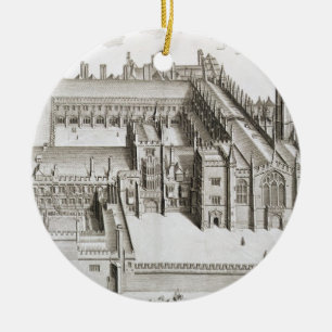 Magdalen högskola, Oxford, från 'Oxonia Illustra Julgransprydnad Keramik