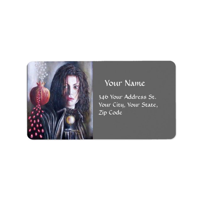 MAGDALEN rosa brun gult Adressetikett (Framsidan)