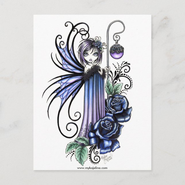 Magdalene Blue Ro Fairy Card Vykort (Framsida)