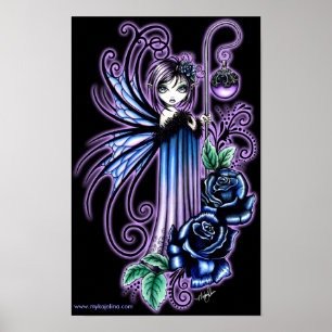 "Magdalene", Gothic Blue Ro Fairy Poster