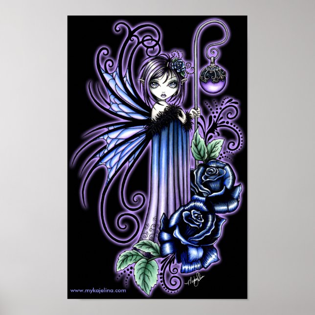 "Magdalene", Gothic Blue Ro Fairy Poster (Framsidan)