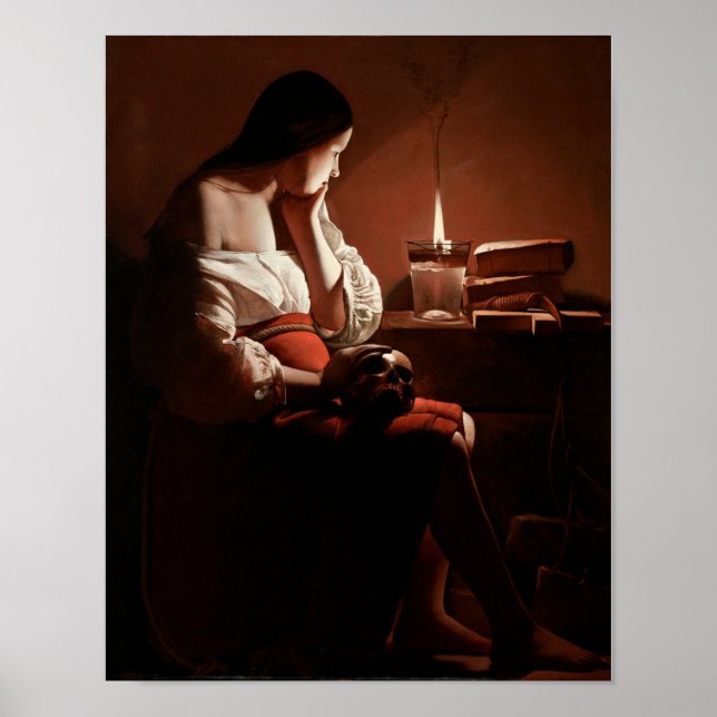 Magdalene med rökflamman, La Tour Poster (Framsidan)