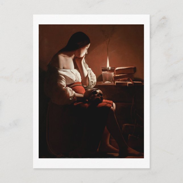 Magdalene med rökflamman, La Tour Vykort (Framsida)