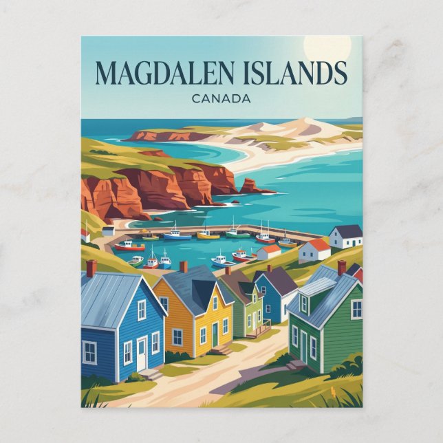 Magdalenöarna Kanada Vykort (Framsida)
