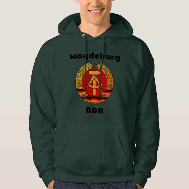 Magdeburg, DDR, Magdeburg, Tyskland (Ossi) Hoodie (Framsida)