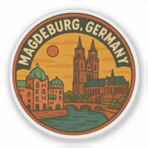 Magdeburg Tyskland Katedral Konst Klistermärken