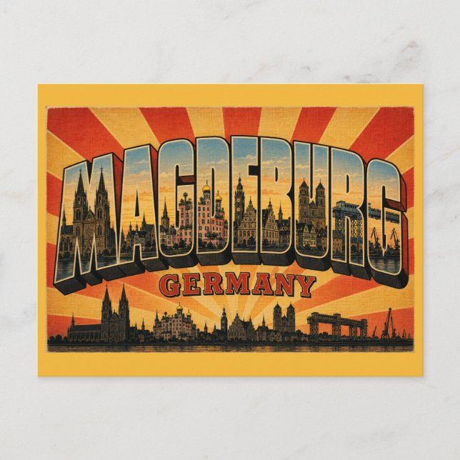 Magdeburg Tyskland Katedral Vykort (Framsida)
