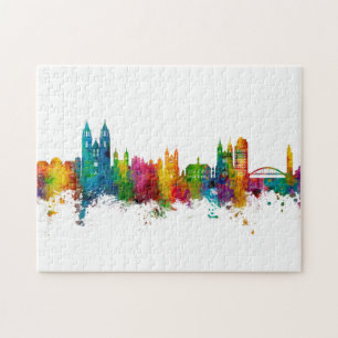 Magdeburg Tyskland Skyline Pussel