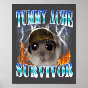 Mage överlevande hamster meme rolig Hamster Poster