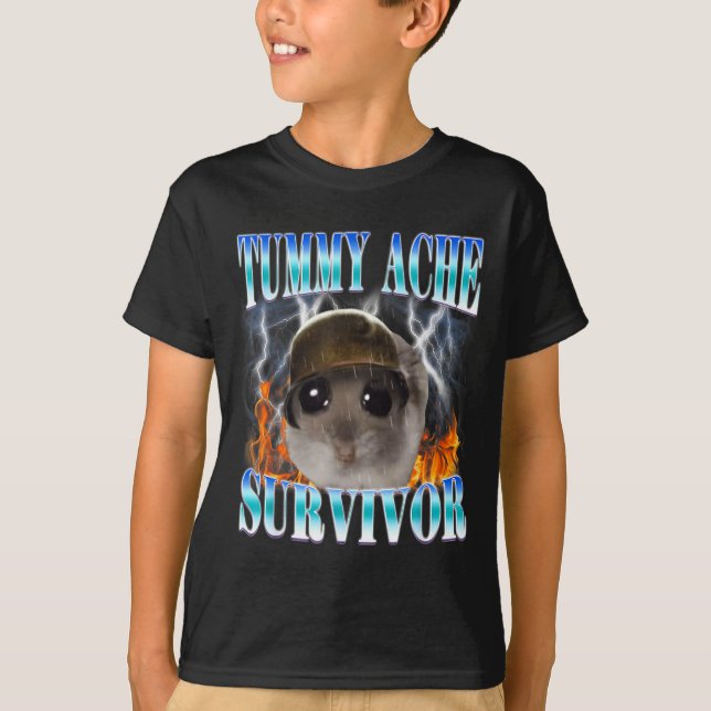 Mage överlevande hamster meme rolig Hamster T Shirt (Framsida)