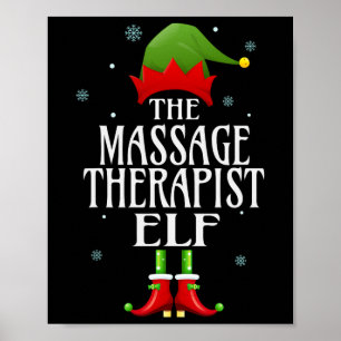 Mage Therapist Elf Julafton Funny Family Matching  Poster