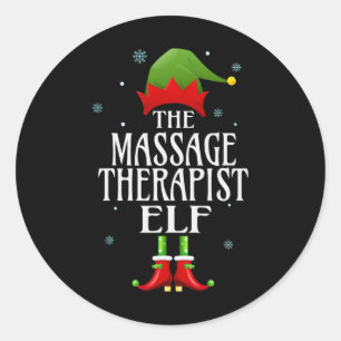 Mage Therapist Elf Julafton Funny Family Matching  Runt Klistermärke