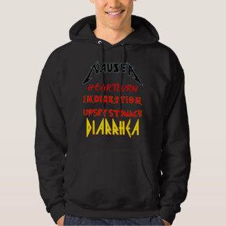 magebesvär roliga perfekta illamående bandtröjor hoodie