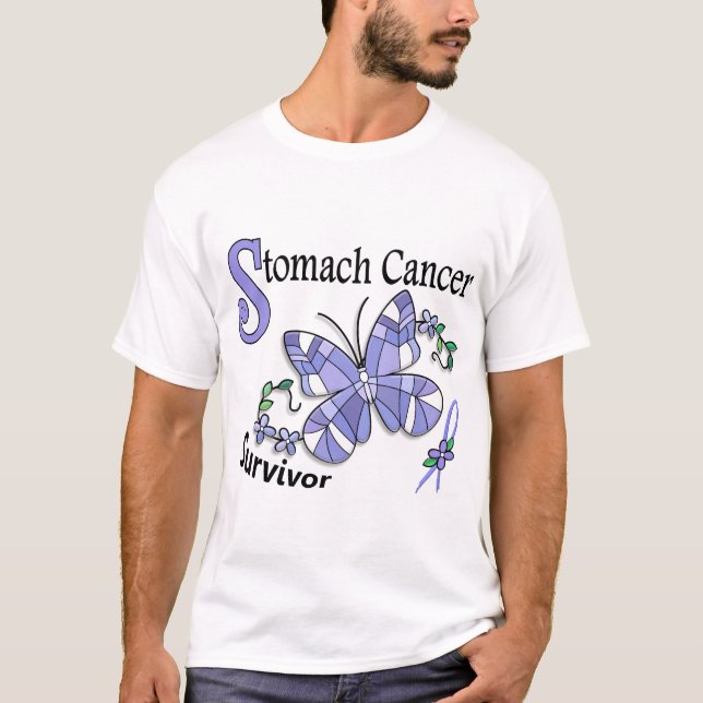 Magecancer för överlevande 6 tee shirt (Framsida)