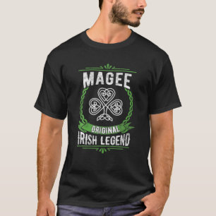 Magee Namn Irish Legend Shamrock Grönt St. Patric T Shirt