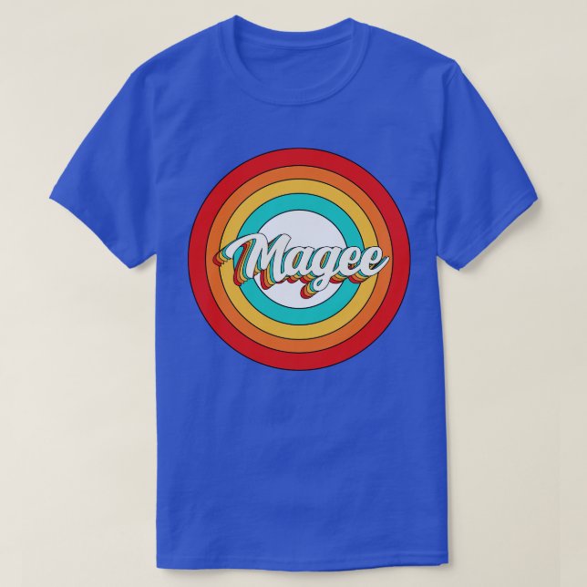 Magee Namn Shirt Vintage Magee Circle T (Design framsida)