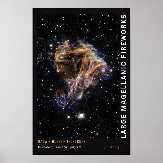 Magelanic Fireworks Space Utbildning Poster (Framsidan)